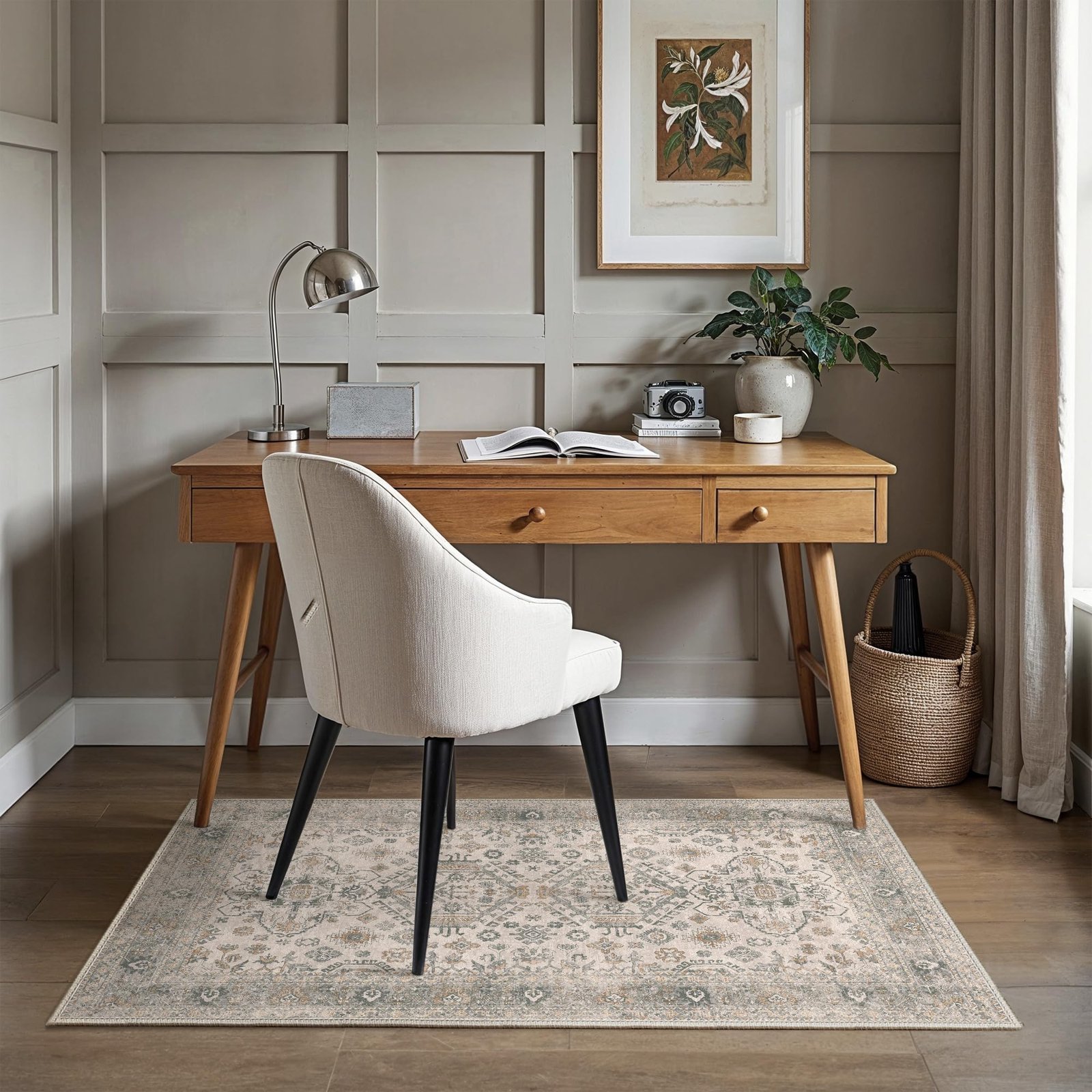 DAIMYO HILLS Washable Runner Rug 2x5, Non Slip Vintage Hallway Runner, Ultra Thin Low Pile Washable Carpet for Kitchen Entryway Bedroom, Brown - Image 328