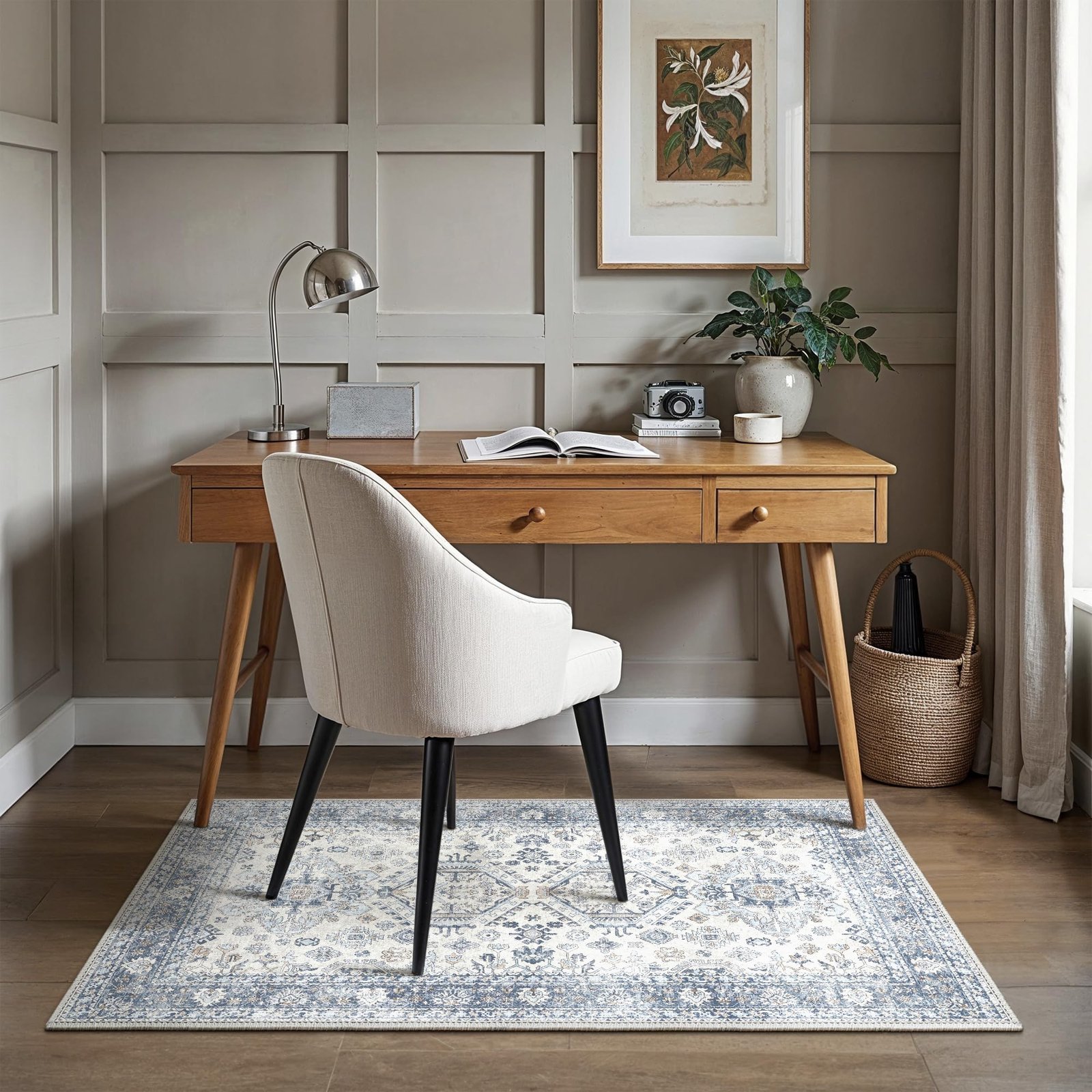 DAIMYO HILLS Washable Runner Rug 2x5, Non Slip Vintage Hallway Runner, Ultra Thin Low Pile Washable Carpet for Kitchen Entryway Bedroom, Brown - Image 321