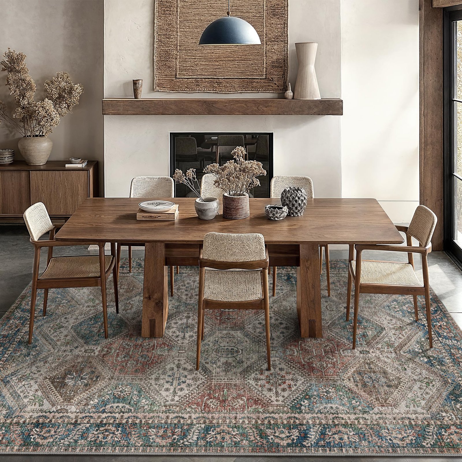 DAIMYO HILLS Washable Runner Rug 2x5, Non Slip Vintage Hallway Runner, Ultra Thin Low Pile Washable Carpet for Kitchen Entryway Bedroom, Brown - Image 50